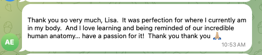 Testimonial from Annie