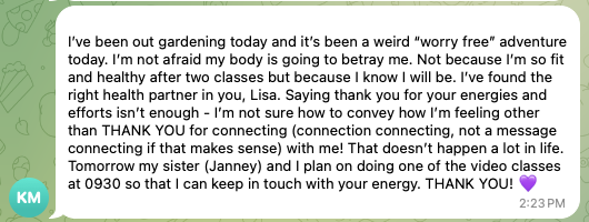 Testimonial from Kaye
